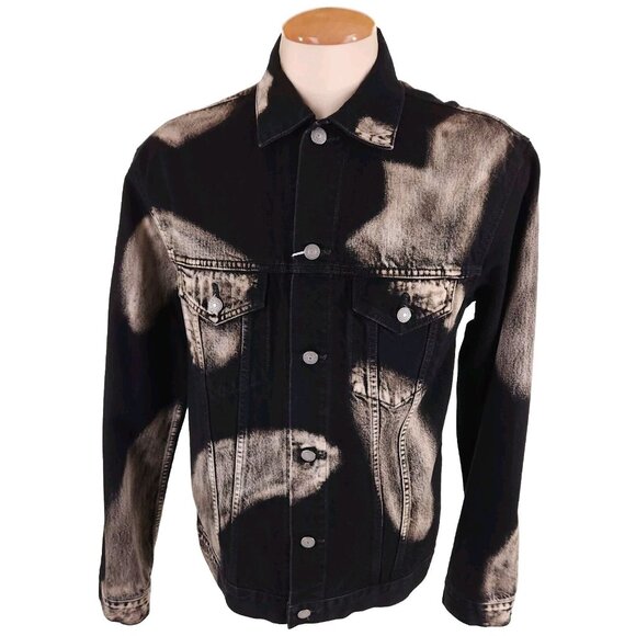 Yohji Yamamoto Pour Homme Washed Denim Jacket Mens 3 M Black He-Y07-534-1 - Picture 8 of 14